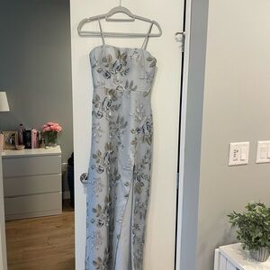 Jenny Yoo Enchanted Floral Whisper Blue Bridesmaid Dress Size 2